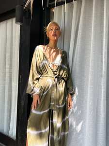 Haute sur demande vente chaude plage maillot de bain couvrir robe rayonne Tie Dye Kimono pour livraison dans le monde entier dernière robe à manches longues - Product Image 3