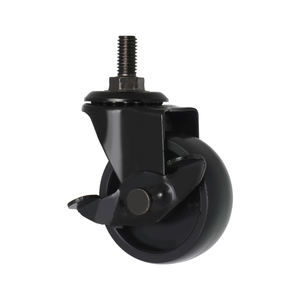 2 Inch Steel PP Caster Wheel M8 Threaded Stem Light Duty Outdoor Furniture Castor Brake Living Room Kitchen Dining School Gym - Product Image 1