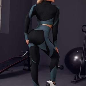 Ensembles de sport personnalisables Street Grace pour femmes en Spandex/Polyester, tissu respirant à séchage rapide, coupe confortable, taille élastique pour le yoga - Product Image 2