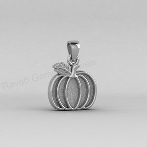 Base de colgante con bisel en forma de calabaza de Oro 18K y Plata 925 para relleno de resina, leche materna y cenizas, para la creación de joyas conmemorativas DIY - Product Image 2