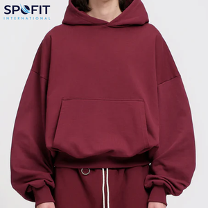 Trending Custom Logo <b>Thick</b> 600 GSM Regular Fit Relaxed Oversized 100% Cotton Ribbed Waist Super Heavy <b>Fleece</b> Winter Eco-Friendly - Product Image 2