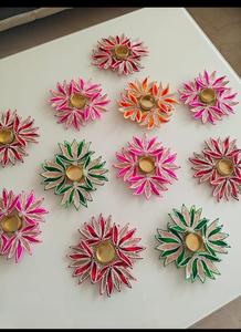 ไฟประดับตกแต่งภายนอกอาคาร Diwali โคมไฟอุ่นเทียนทำด้วยมือของอินเดียไฟรูปดอกบัวสำหรับงานแต่งงาน - Product Image 2