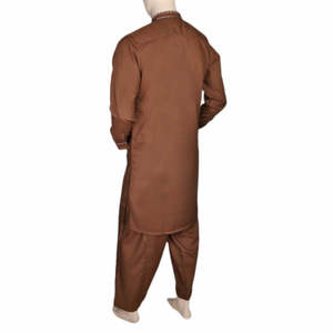 Traje Shalwar Elegante para Hombre - Marrón - Product Image 5