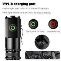 USB Mini linterna alta potencia Taschenlampe aimant haute puissance Super Bright tactique LED EDC Rechargeable Petite Mini lampe de poche