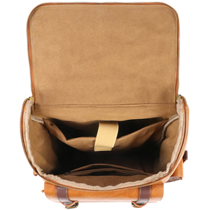 Large Capacity Waterproof Multi functional PU Leather Men's Laptop <b>College</b> <b>Backpack</b> Vintage Simple Durable - Product Image 5