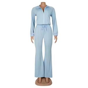 Automne hiver personnalisé femmes sport Fitness vêtements de sport à manches longues 2 pièces salon entraînement vêtements de sport ensembles - Product Image 6