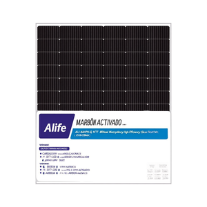 Panneau solaire monocristallin bifacial ALife AL-66HPH-495 N-Type HJT à haute efficacité avec couvercle avant en verre - Product Image 2