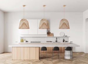 โคมไฟระย้าหวายซานต้าบาร์บาราทำด้วยมือโคมไฟสไตล์โบฮีเมียนสำหรับห้องรับประทานอาหารห้องครัวห้องนอน - Product Image 2