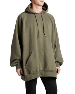 <b>Top</b> Quality Long <b>Raglan</b> Sleeves Pullover Style Drawstring Hood Custom Logo 100% Cotton French Terry Oversize Hoodie - Product Image 2