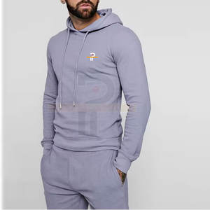 Alta calidad transpirable invierno algodón Jogging gimnasio chándal corto 2 piezas conjunto recién llegado personalizado al por mayor hombres Sudadera con capucha Casual - Product Image 2