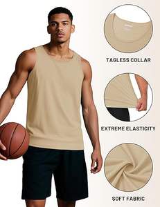 Chaleco deportivo sin mangas para hombre, camiseta sin mangas para entrenamiento de gimnasio, ropa deportiva transpirable de secado rápido para correr y entrenar - Product Image 5