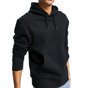 Pull à manches longues pour hommes, sweat-shirt 100% coton de haute qualité, simple, sans cordes, solide, Hoodie pour hommes - Product Image 1