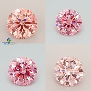Igi 1.36 CT ทรงกลมตัดสดใสทรงหลวม FV PK Si1เพชรที่ปลูกในห้องปฏิบัติการสีชมพูสดใสสำหรับแหวนหมั้น - Product Image 3
