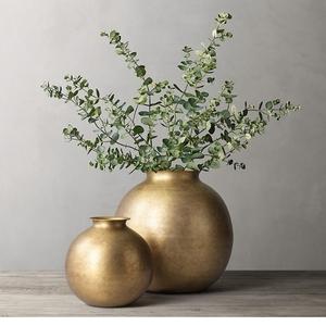 Pot de fleurs rond en fer noir pour petites plantes d'intérieur, décoration de luxe pour la maison, hôtel, restaurant - Product Image 2