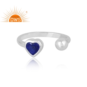 Handmade Design Sterling Silver Natural <b>Lapis</b> Gemstone <b>Ring</b> Custom Design Jewelry For Women Gift For Her - Product Image 3