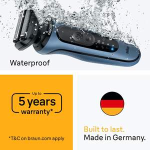 Afeitadora Eléctrica para Hombre, 50 Minutos de Autonomía, Inalámbrica, con 2 Accesorios, Resistente al Agua IPX7, Afeitadora Húmeda/Seca, Lavable, para Afeitar la Cara - Product Image 4