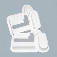 Boîte d'emballage pour haut-parleur Bluetooth en pâte moulée avec fente pour câble, blanche, biodégradable, pour l'électronique, vente en gros