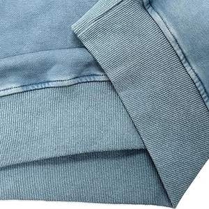 Venta al por mayor OEM personalizado ácido lavado sudadera-Vintage Casual cremallera Streetwear pulóver para hombres 2025 - Product Image 6