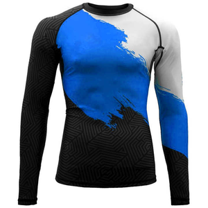 Camiseta Deportiva Unisex Personalizada de Manga Larga, Spandex/Nailon de Secado Rápido, Alta Calidad, para Gimnasio y MMA - Product Image 1