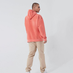 เสื้อฮู้ดดี้ผู้ชายสไตล์วินเทจ แขนยาว ทรงโอเวอร์ไซส์ ผ้าคุณภาพสูง สีพื้น ล้างสีแบบแอซิด  สำหรับฤดูใบไม้ร่วง  แบบลำลอง  รับสั่งทำสีพื้นได้ - Product Image 4