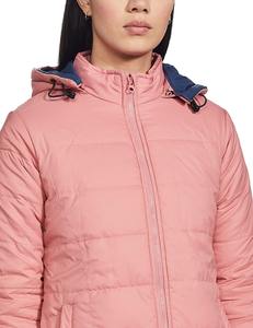 Vestes courtes à la mode pour femmes coupe-vent chaud pour l'hiver manteau à fermeture éclair avec motif imprimé en tissu imperméable - Product Image 5