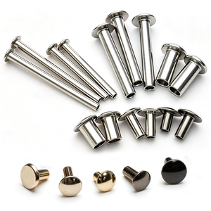 Remache Semitubular de Cabeza Plana de Acero Inoxidable 304, Personalizado M2-M8, Industrial - Product Image 1