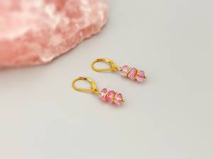 Sterling <b>Silver</b> 925 Fashionable Precious Pink Topaz Handmade Raw Gemstone <b>Earrings</b> Trendy and Charm Drop and <b>Dangle</b> <b>Earrings</b> - Product Image 3
