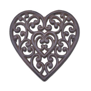 Decorative Cast Iron <b>Trivet</b> for Kitchen or Dining Table Square with Vintage Pattern Metal Vintage Rustic Design - Product Image 4