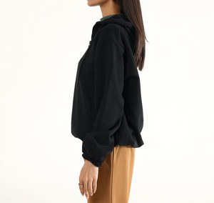 Sweat-shirt pour femme en coton 100% avec logo personnalisé OEM, motif vintage délavé, motif de dessin animé, logo personnalisé sur le devant, vente en gros - Product Image 4