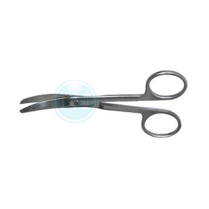 Tijeras de Enucleación con Punta Curva, Cirugía Oftálmica, Acero Inoxidable de Precisión, Manuales, Reutilizables - Product Image 1