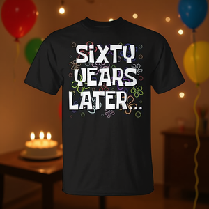 T-shirt con meme 'Sixty Years Later' per i 60enne, design promozionale per la festa del <span class=keywords><strong>60</strong></span>° compleanno - Product Image 3