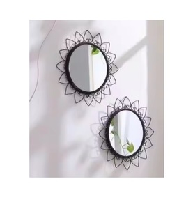 Espejo de pared de diseño dorado y plateado para el hogar, sala de estar, pasillo de Hotel, uso decorativo, espejo de pared de Metal a precio asequible - Product Image 6