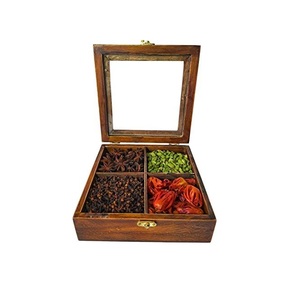 Boîte à épices en bois au look moderne pour un comptoir de cuisine organisé, ajoutant du style et une utilisation pratique - Product Image 5