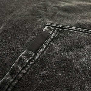 Sudaderas con Capucha para Hombre, Lavado Ácido, Personalizadas con Logotipo Serigrafiado, Felpa Gruesa, Estilo Vintage Desgastado - Product Image 2