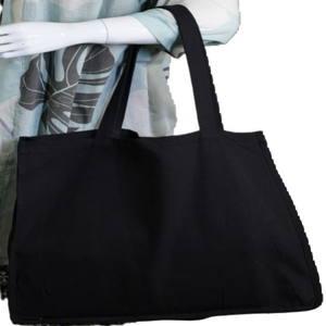 Sac fourre-tout en coton biologique personnalisé en gros, sac de courses économique en toile recyclée réutilisable avec logo imprimé et motif lettres - Product Image 3