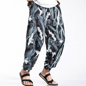 Pantalones Jogger estampados casuales con diseño de moda y puños de tobillo acanalados Pantalones Jogger estampados ligeros - Product Image 3