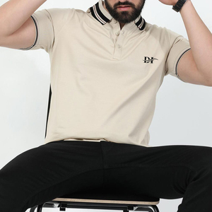 Logo personnalisé unisexe pour Polo en coton respirant grande taille Option style décontracté à manches courtes vente en gros Respirant à manches courtes - Product Image 2