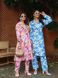 ชุดงานผ้าคอตตอนทอมืองานปักด้ายสวยงามและพิมพ์ลายเสื้อด้านบนและด้านล่างเย็บแบบเต็ม - Product Image 5