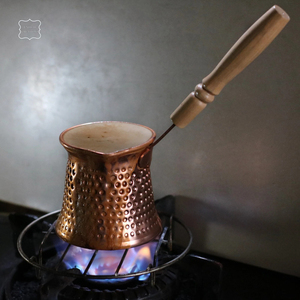 Vente en gros de thé couvert de couleur cuivre conçu ottoman café marmite turque Delight Pot turc double cafetière bouilloire ensemble - Product Image 2