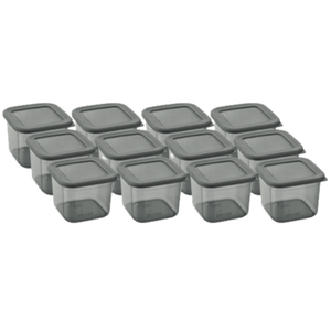 Juego de contenedores de almacenamiento transparentes de plástico hermético de 650ml de 12 piezas, tapas a prueba de fugas, Organización de alimentos, cajas cuadradas, logotipo de especias - Product Image 1