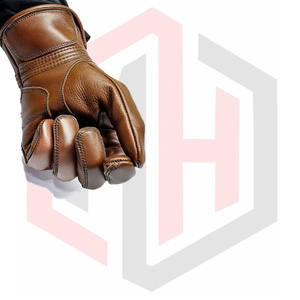 2025 Offre Spéciale cuir de vachette marron bâton gants de travail de soudage couture ignifuge 7 oz épaisseur 16 pouces longueur résistant à la déchirure - Product Image 3