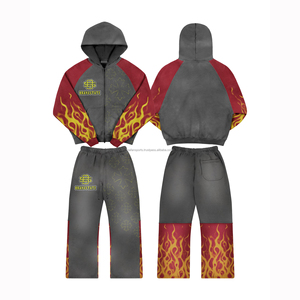 2025 nouveau survêtement personnalisé à manches longues en gros français éponge lettre impression survêtement 2 pièces survêtement ensemble femmes survêtements à vendre - Product Image 1