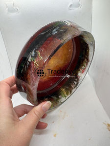 Tazón de resina de estilo bohemio, acento decorativo para el hogar, para interiores terrosos relajados, vajilla natural de Tradebyd - Product Image 3