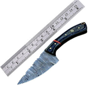 Cuchillo de Caza de Acero de Damasco Hecho a Mano, Tamaño Personalizado, Hoja de Acero con Alto Contenido de Carbono, Mango de Madera Negra, Supervivencia al Aire Libre, OEM - Product Image 2