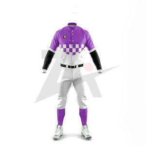 Custom Logo Wholesale Heat-Transfer Printed Breathable <b>Baseball</b> Uniforms OEM Color <b>Baseball</b> Uniform Sets Men Full Length - Product Image 1