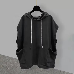 Sudadera con Capucha Personalizada para Gimnasio de Invierno, Sudadera sin Mangas de Felpa Francesa Ecológica y Gruesa, Sudadera con Capucha Moderna para Hombre con Estampado - Product Image 5