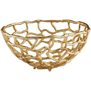 Cuenco decorativo para servir frutas de mesa de diseño moderno, cuenco para servir de aluminio y Metal Dorado de la mejor calidad para accesorios de cocina - Product Image 1