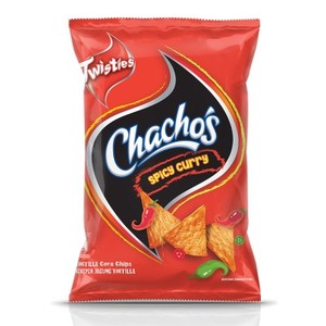 Chips de maïs sans gluten Twisties au curry épicé 70g, texture croustillante, goût salé - Product Image 1