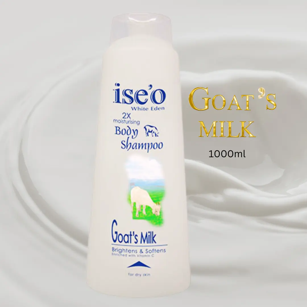 Ise'o Witte Eden Geitenmelk Body Wash 1000Ml Groothandel Shampoo Vloeibare Zeep Dubbele Vochtinbrengende Malaysia