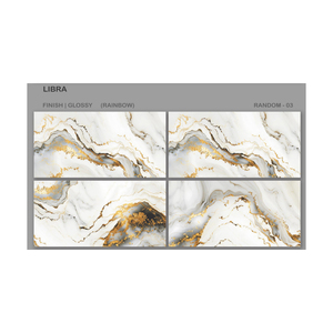 ชุดกระเบื้องพอร์ซเลนเซรามิกสีทองขนาด600x1200มม. การคลิกที่ทันสมัยสำหรับตัวเลือกผนังภายในประกอบด้วยรูปลักษณ์ของหินหินอ่อน - Product Image 4